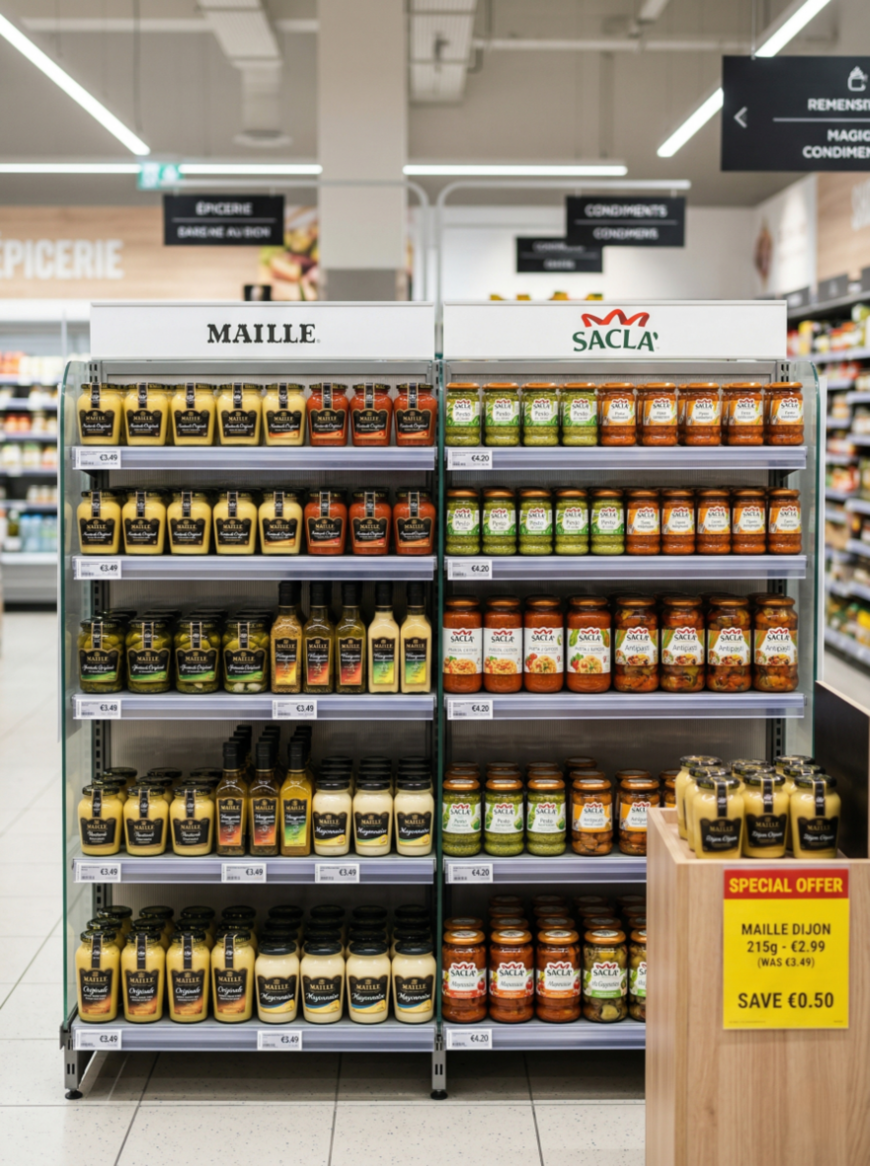 Wykonanie Perfect Store na półce — ekspozycja produktów zgodna z planogramem w nowoczesnym supermarkecie