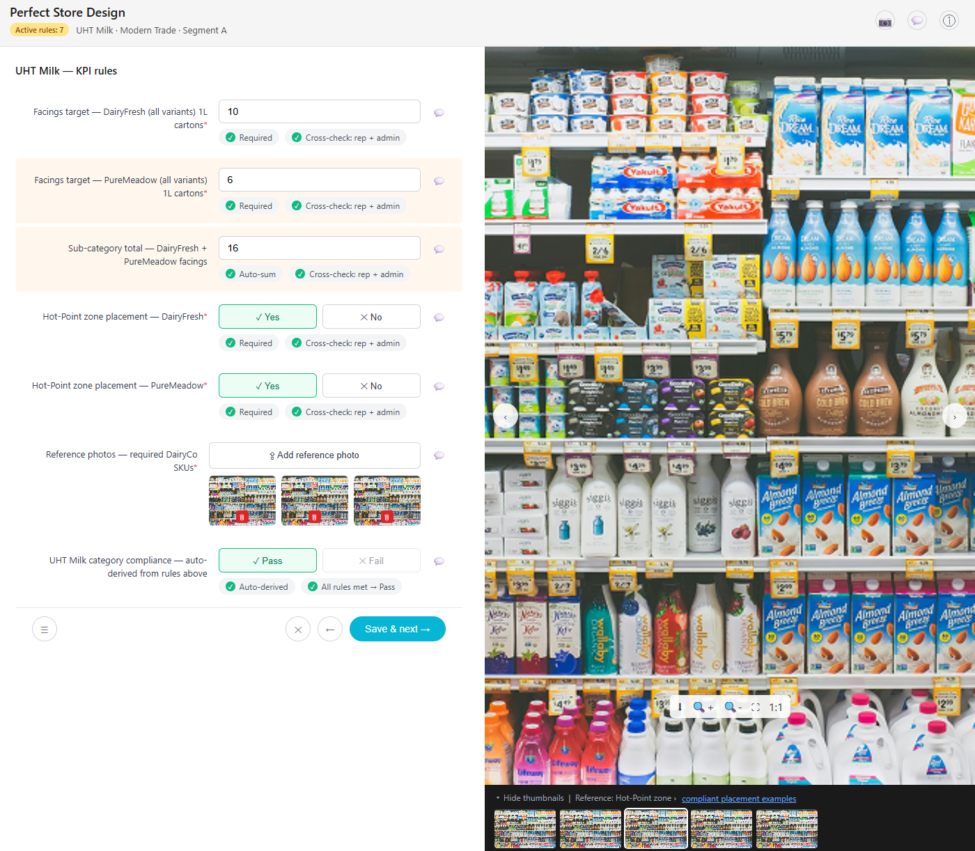 Perfect Store back-office — KPI rules definition in the Sales & Retail Execution platform from Asseco Platform