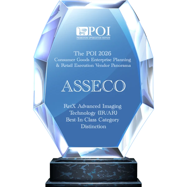 Best-in-Class badge for Asseco in RetX Advanced Imaging Technology (IR/AR), POI 2026 Vendor Panorama.