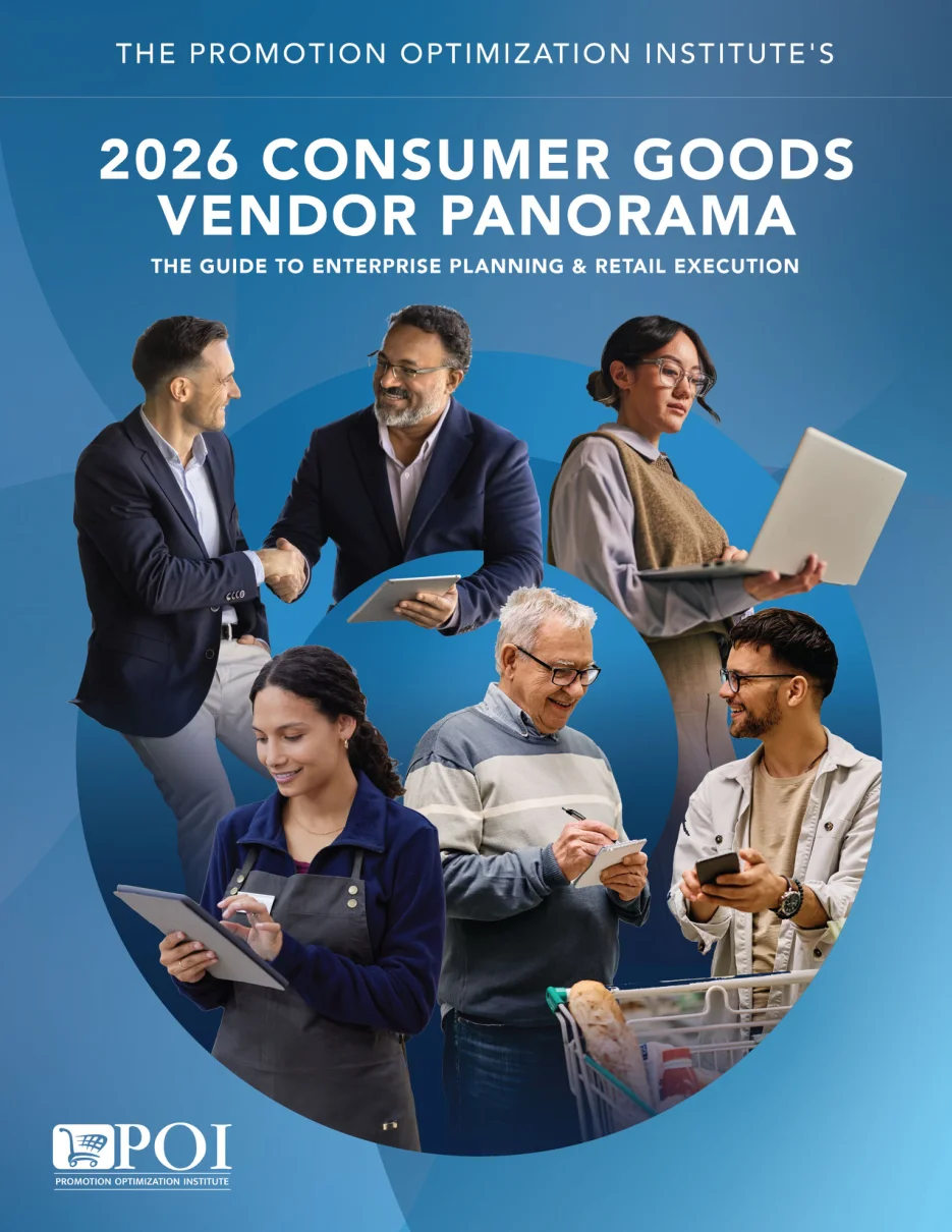 Cover of the POI 2026 Consumer Goods Vendor Panorama, the guide to enterprise planning and retail execution.